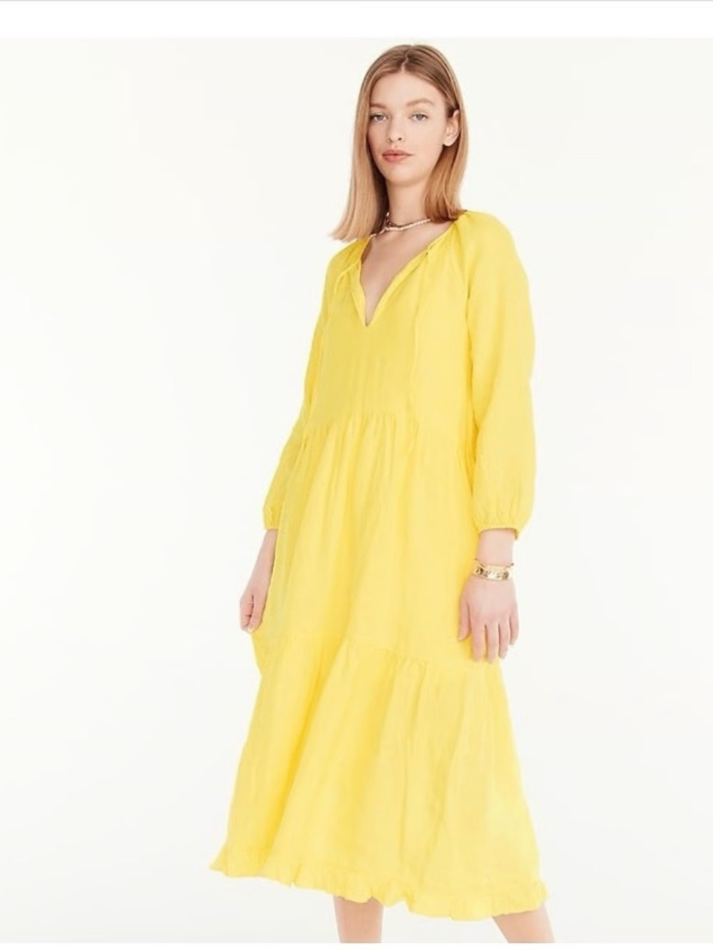 J. Crew Yellow Maxi Dress